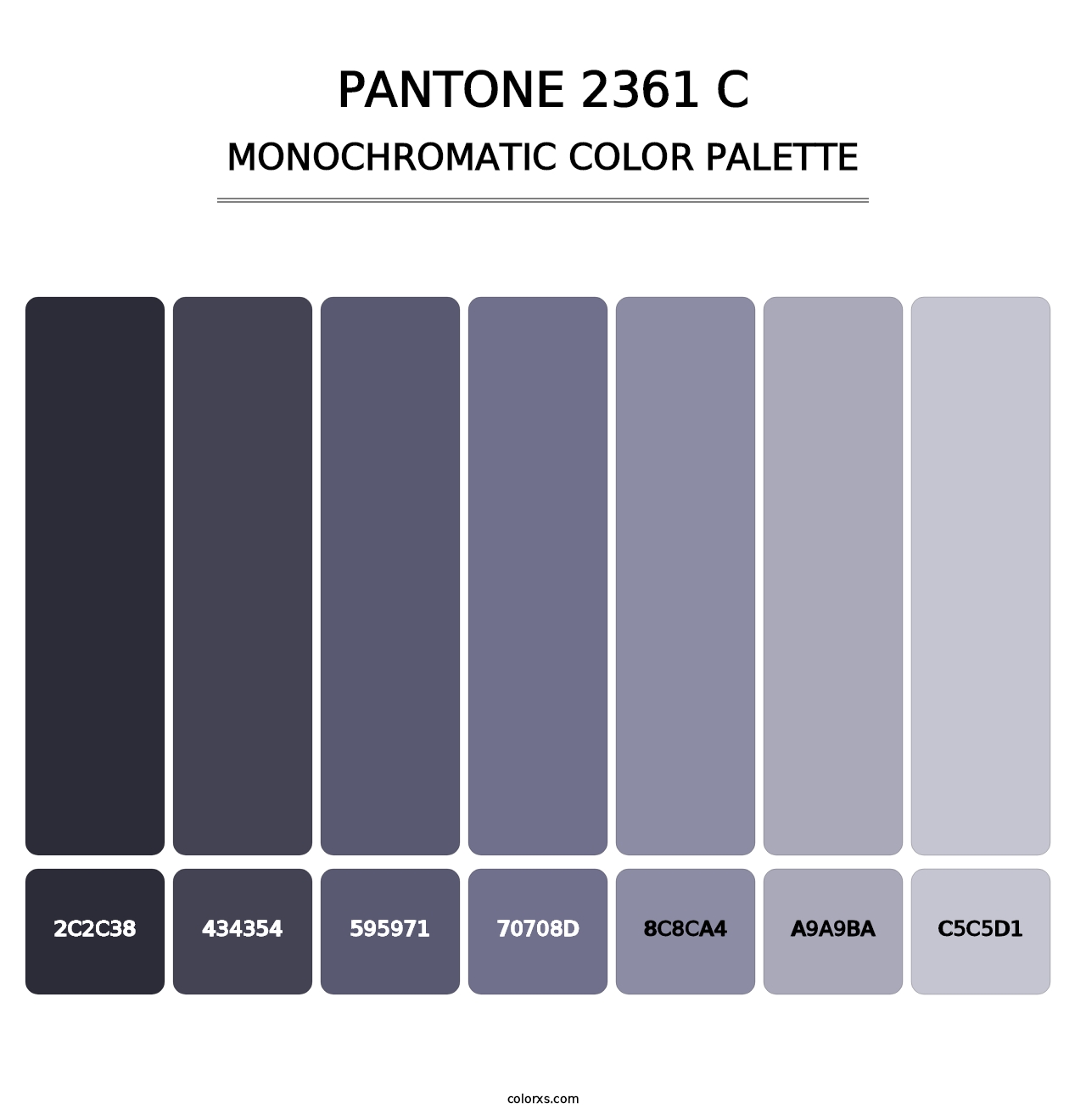 PANTONE 2361 C - Monochromatic Color Palette