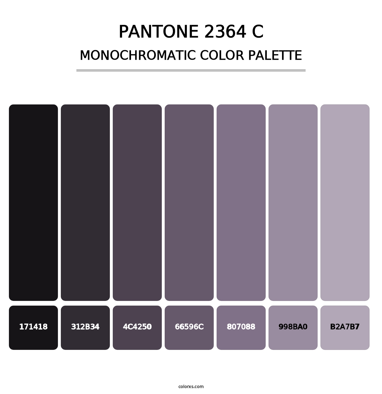 PANTONE 2364 C - Monochromatic Color Palette