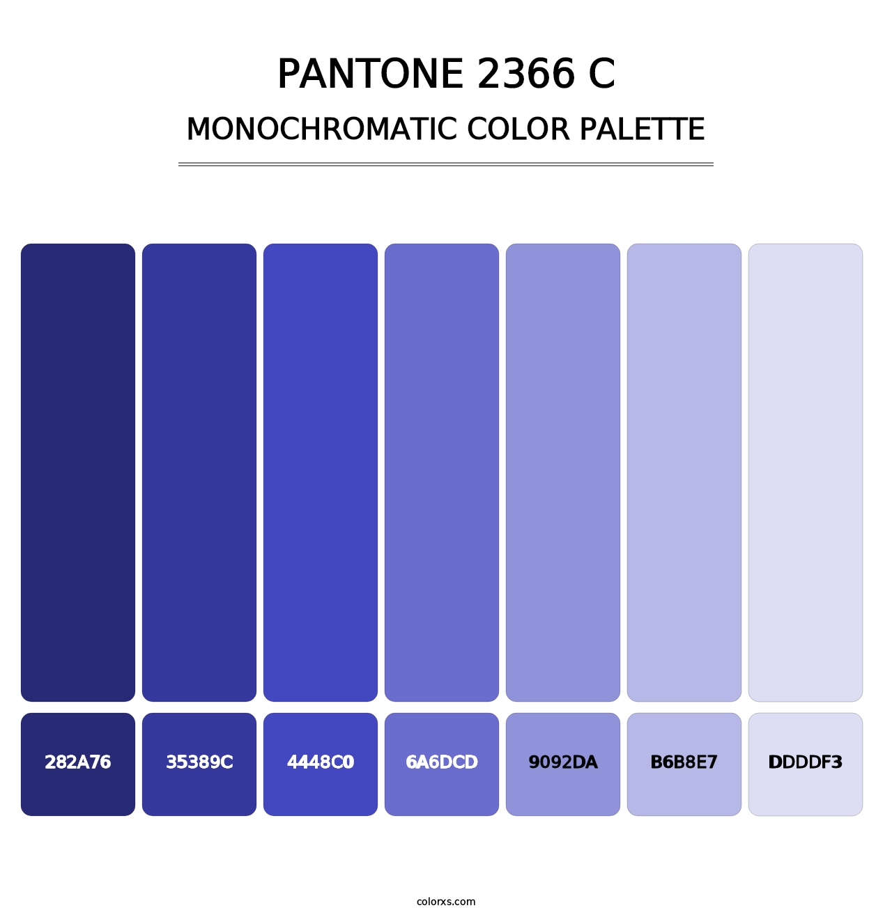 PANTONE 2366 C - Monochromatic Color Palette