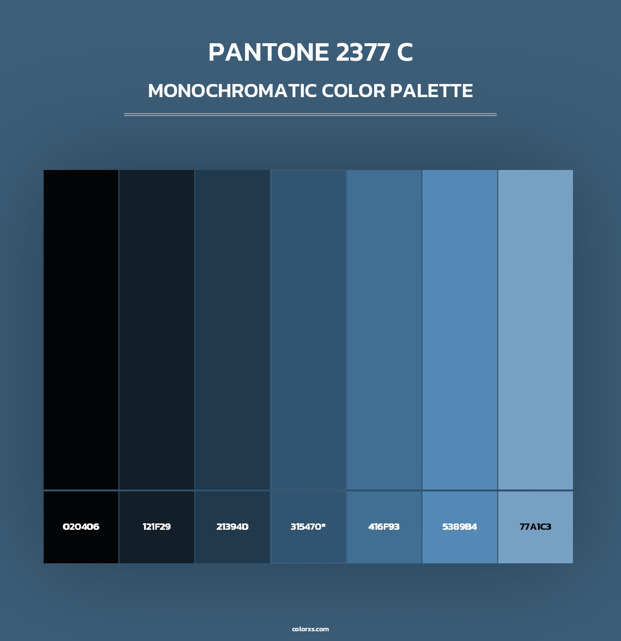 PANTONE 2377 C - Monochromatic Color Palette