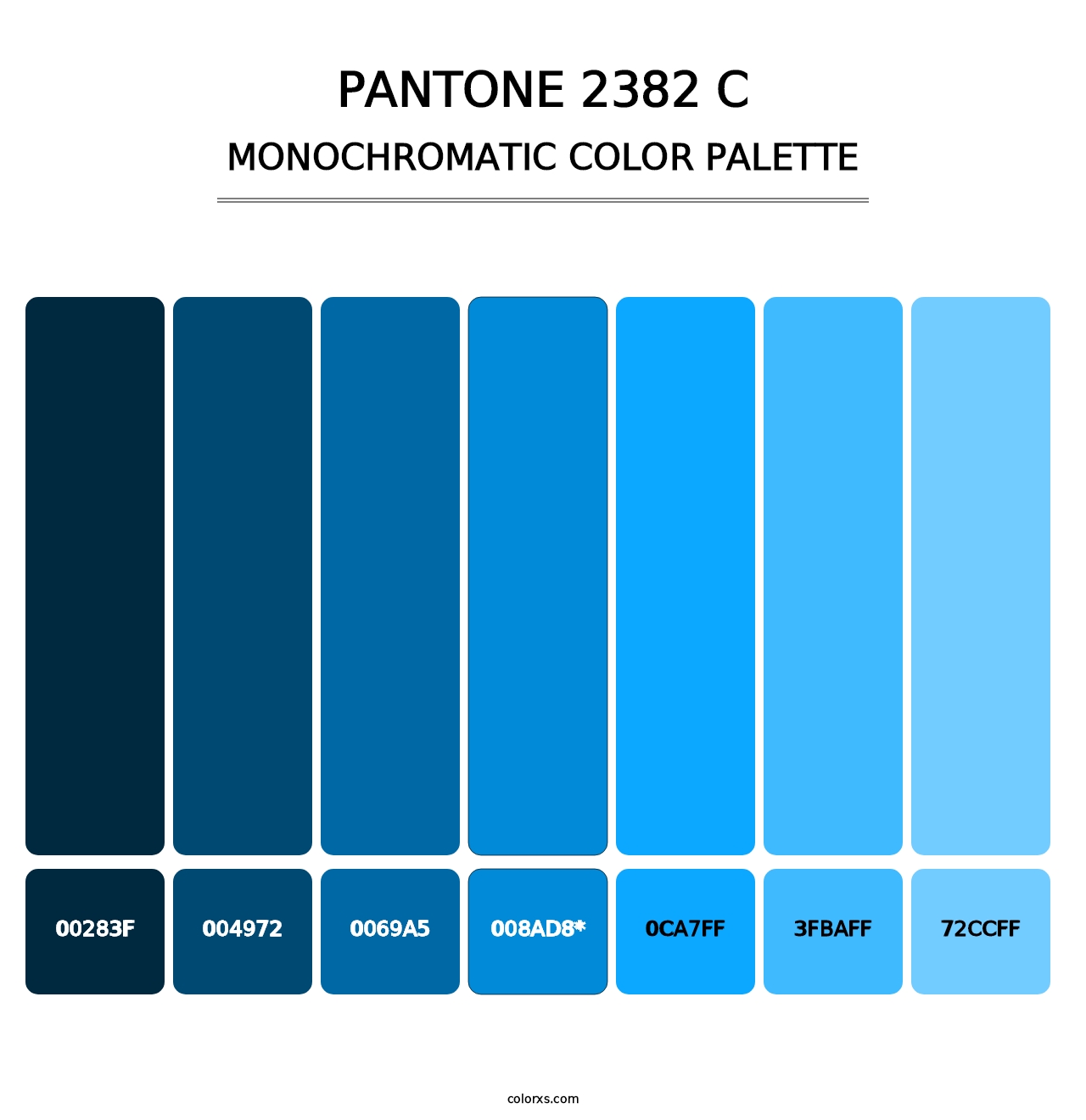 PANTONE 2382 C - Monochromatic Color Palette