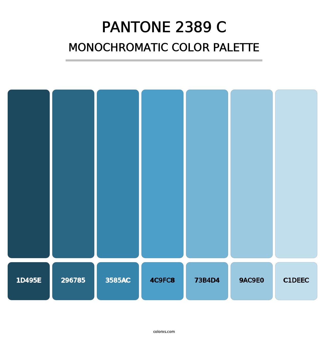 PANTONE 2389 C - Monochromatic Color Palette