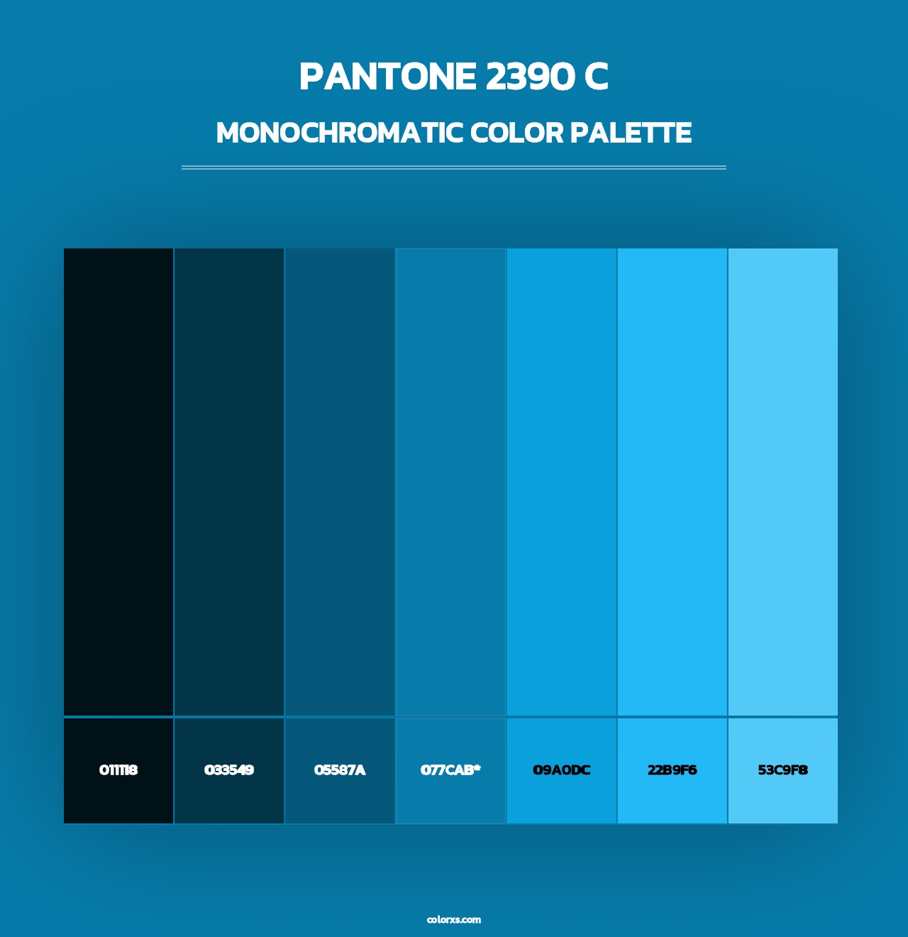 PANTONE 2390 C - Monochromatic Color Palette