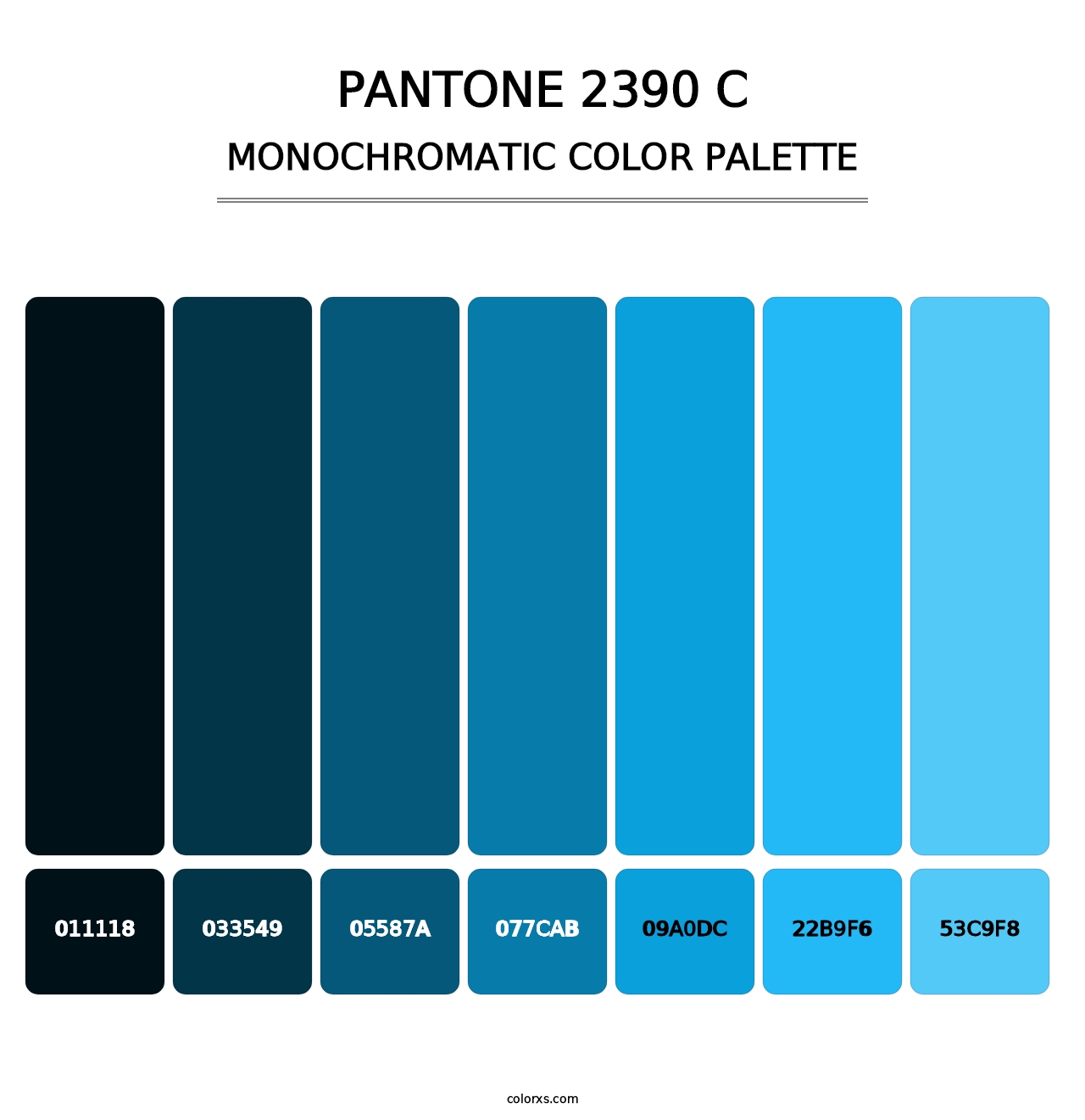 PANTONE 2390 C - Monochromatic Color Palette