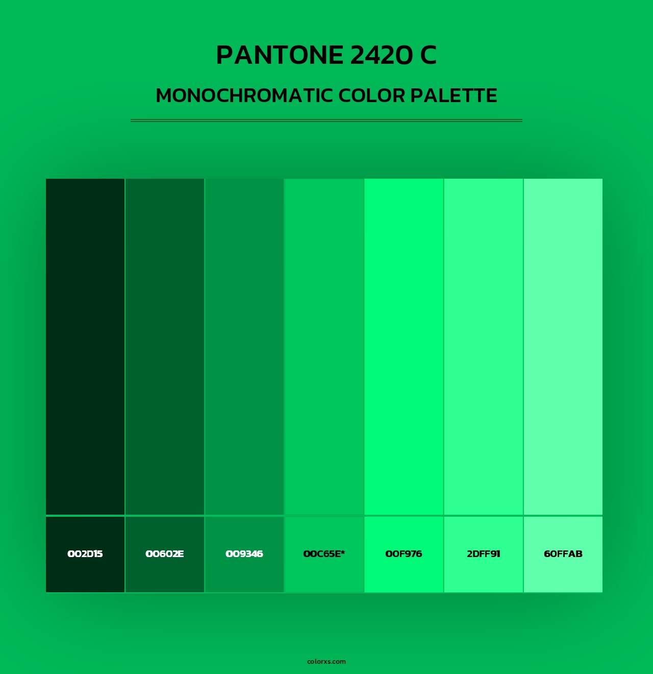 PANTONE 2420 C - Monochromatic Color Palette