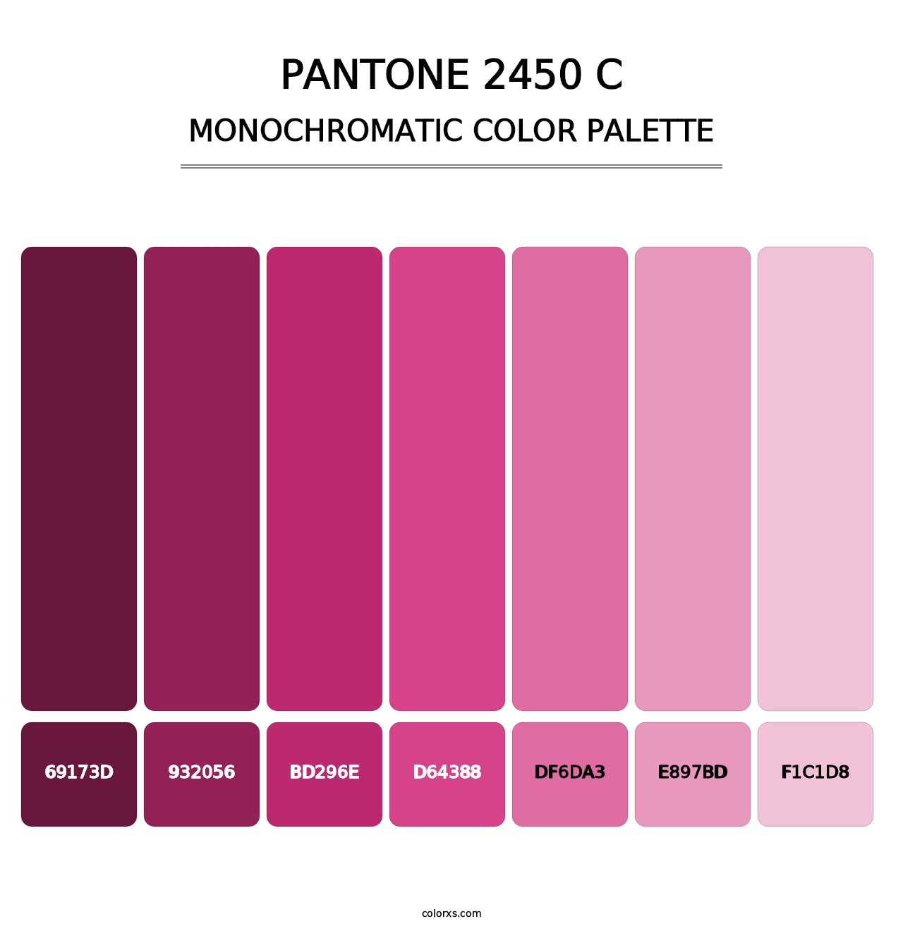 PANTONE 2450 C - Monochromatic Color Palette