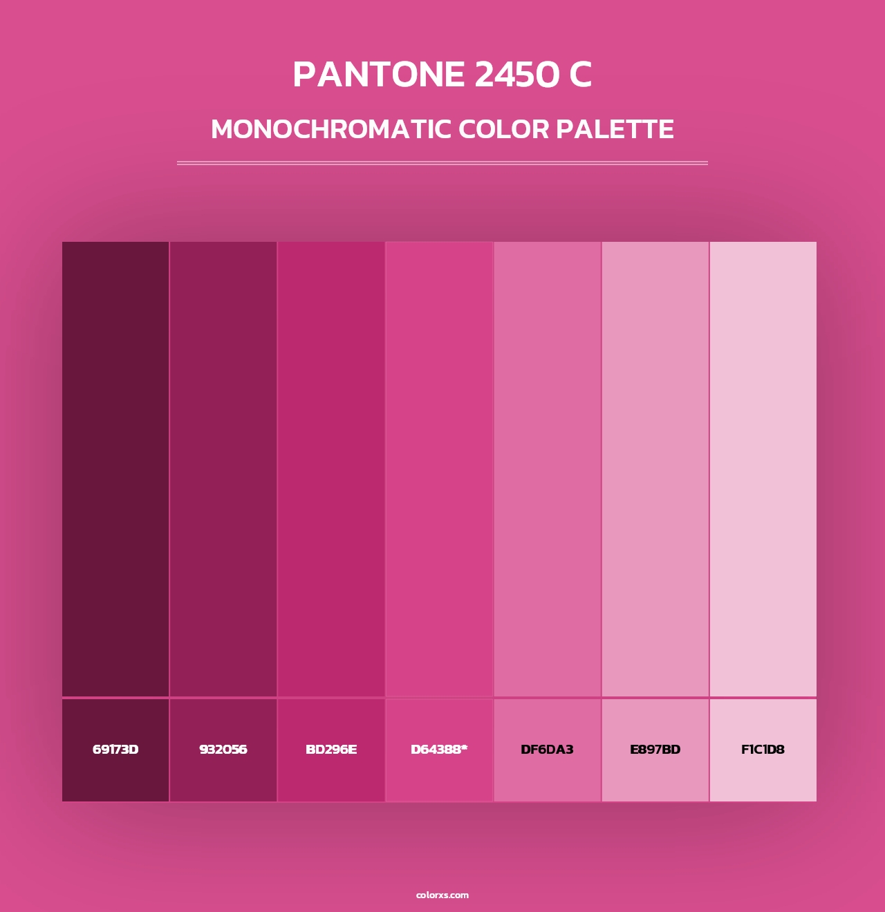 PANTONE 2450 C - Monochromatic Color Palette