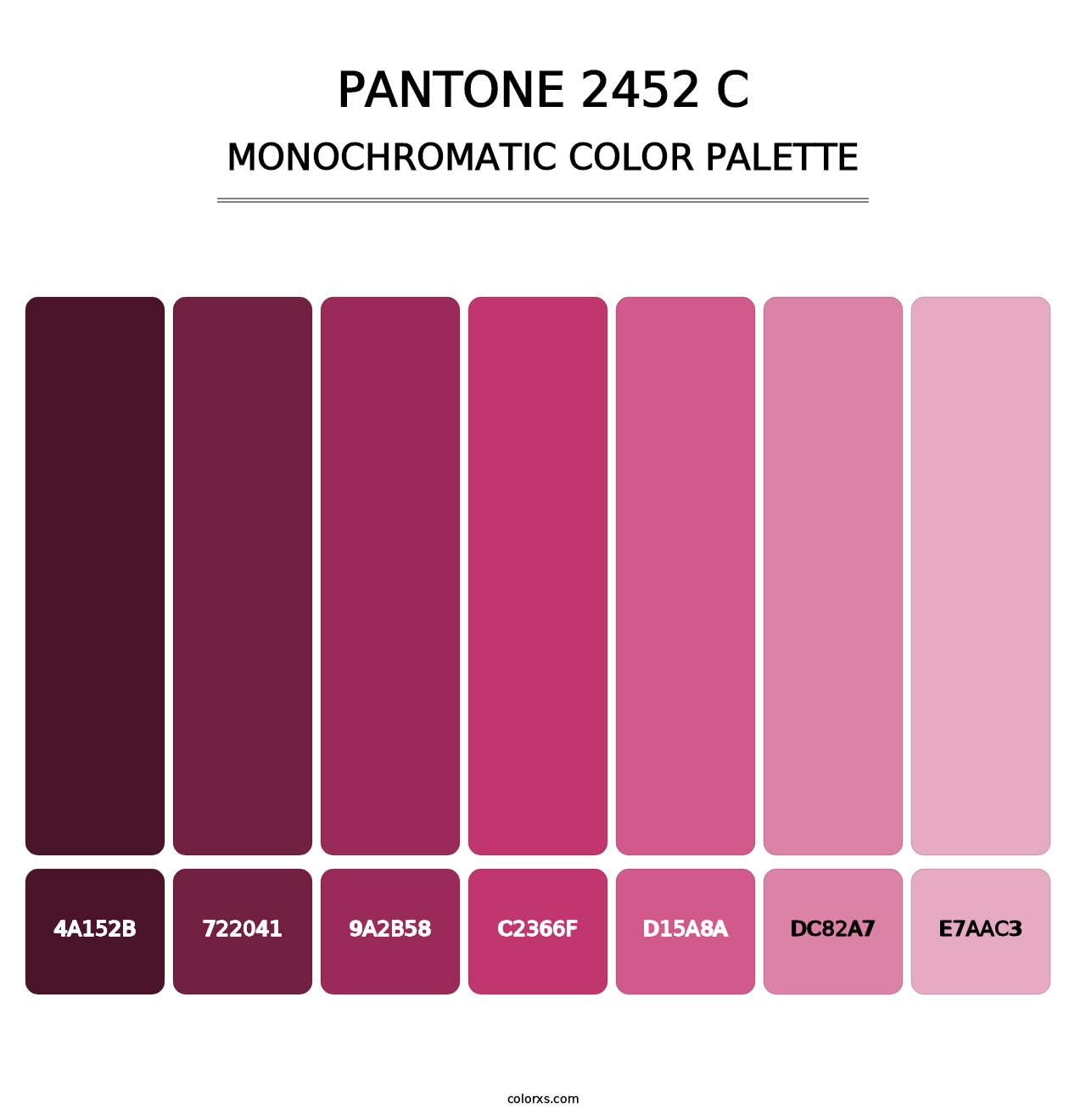 PANTONE 2452 C - Monochromatic Color Palette
