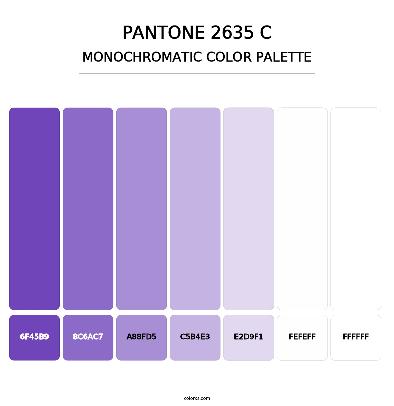 PANTONE 2635 C - Monochromatic Color Palette