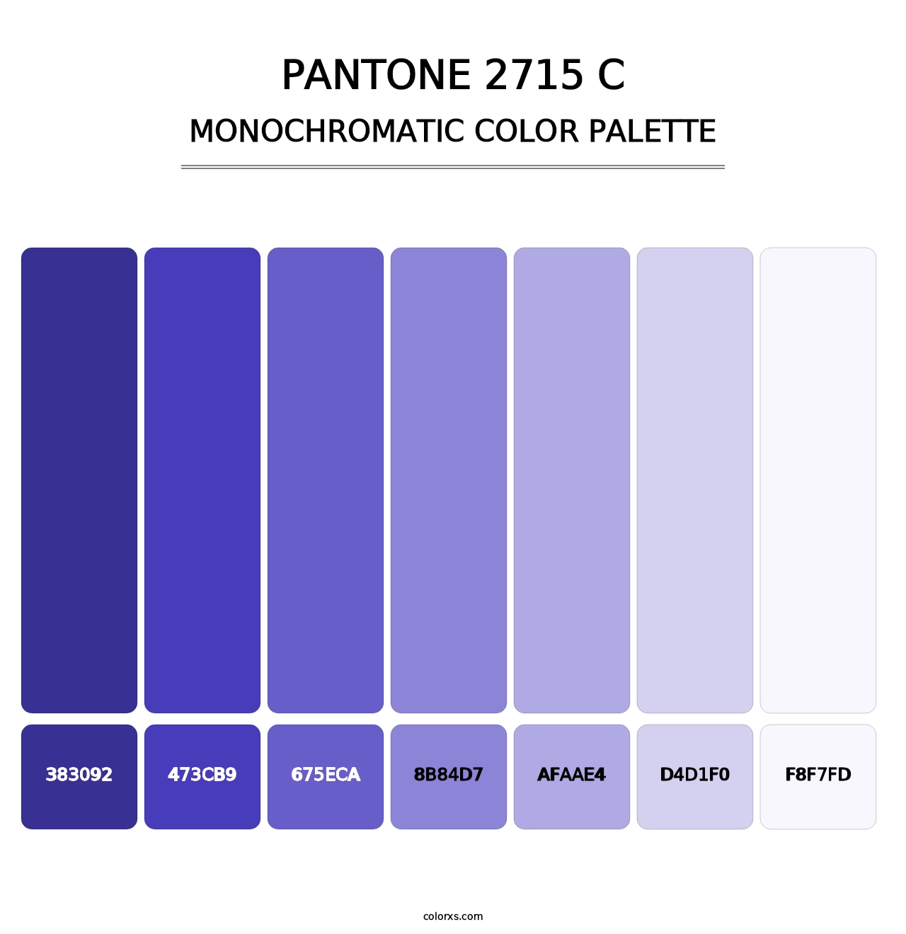 PANTONE 2715 C - Monochromatic Color Palette
