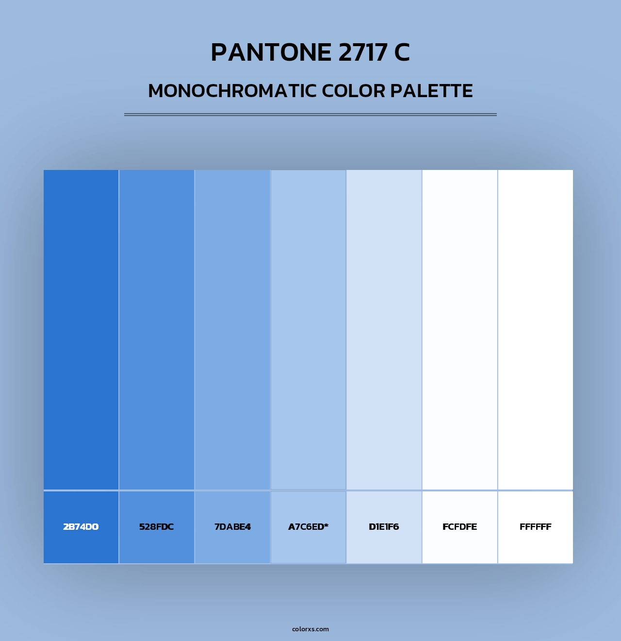 PANTONE 2717 C - Monochromatic Color Palette