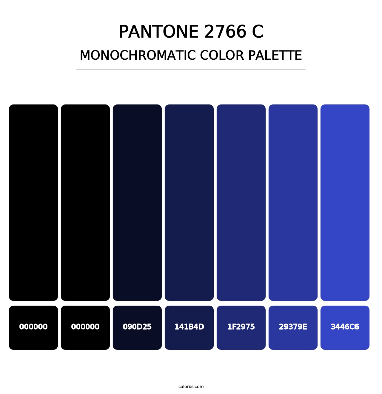 PANTONE 2766 C - Monochromatic Color Palette