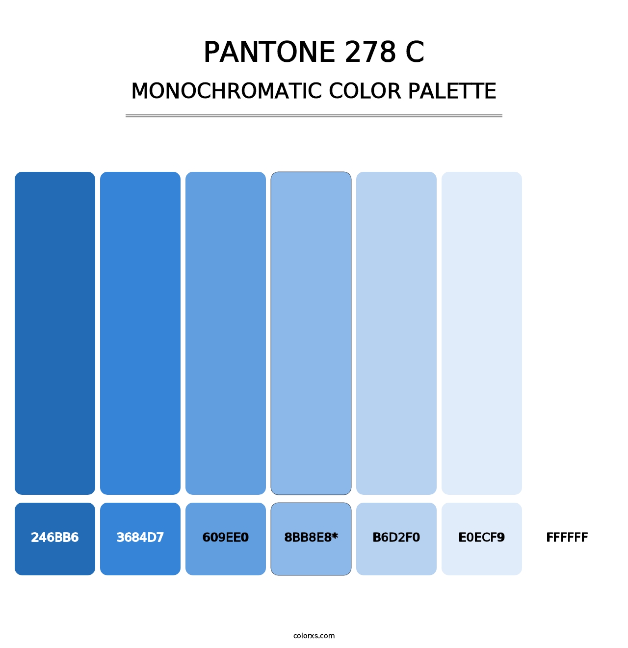 PANTONE 278 C - Monochromatic Color Palette