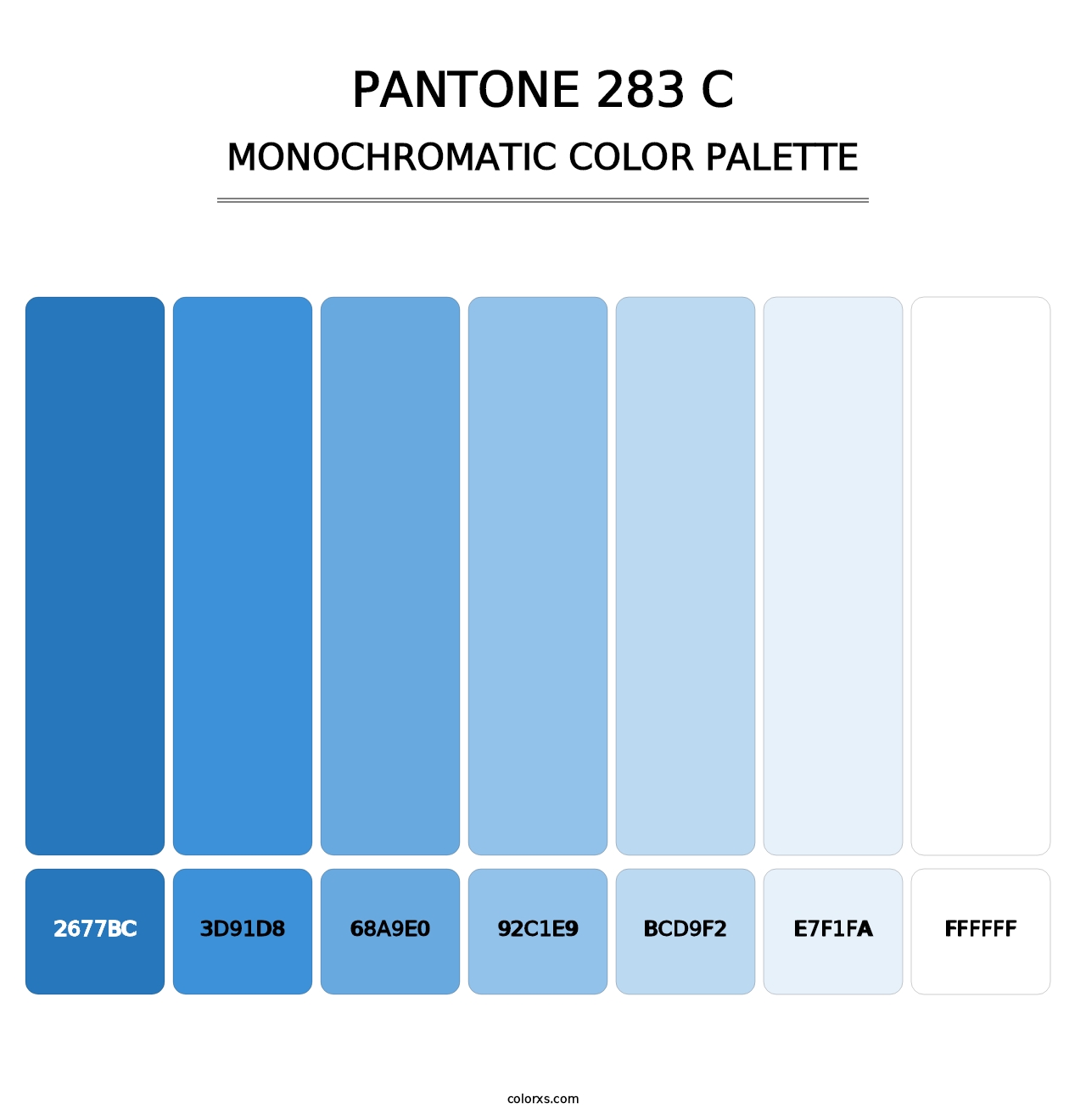 PANTONE 283 C - Monochromatic Color Palette