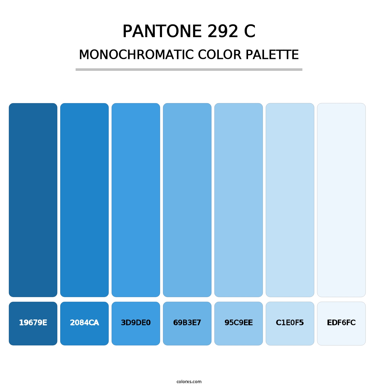 PANTONE 292 C - Monochromatic Color Palette