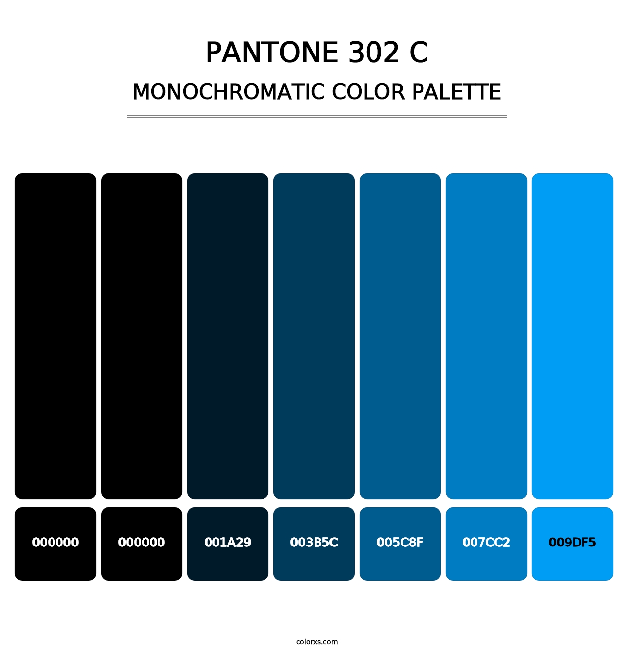PANTONE 302 C - Monochromatic Color Palette