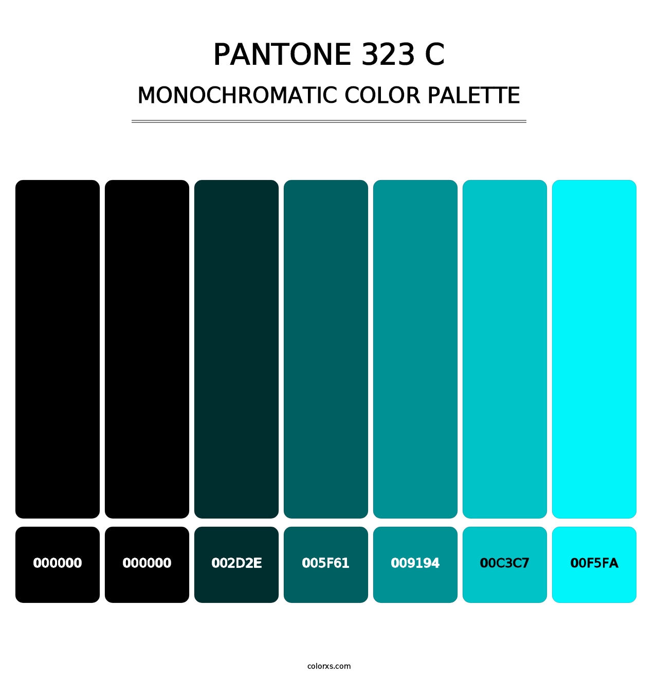 PANTONE 323 C - Monochromatic Color Palette