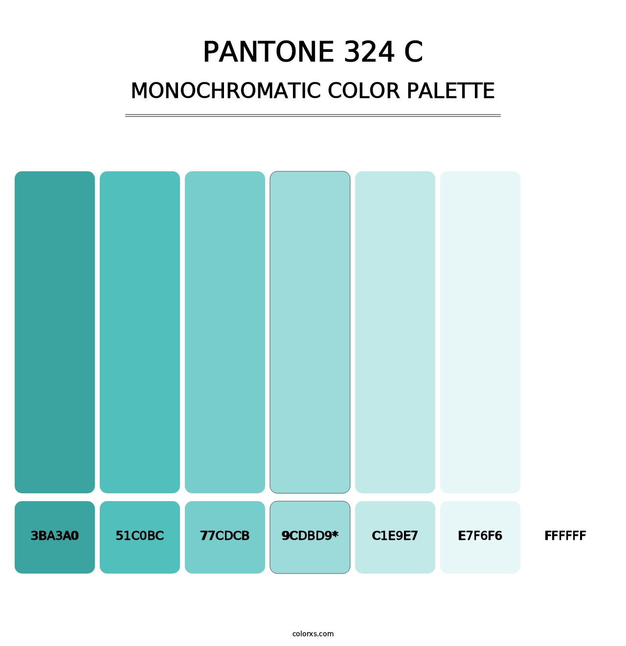 PANTONE 324 C - Monochromatic Color Palette