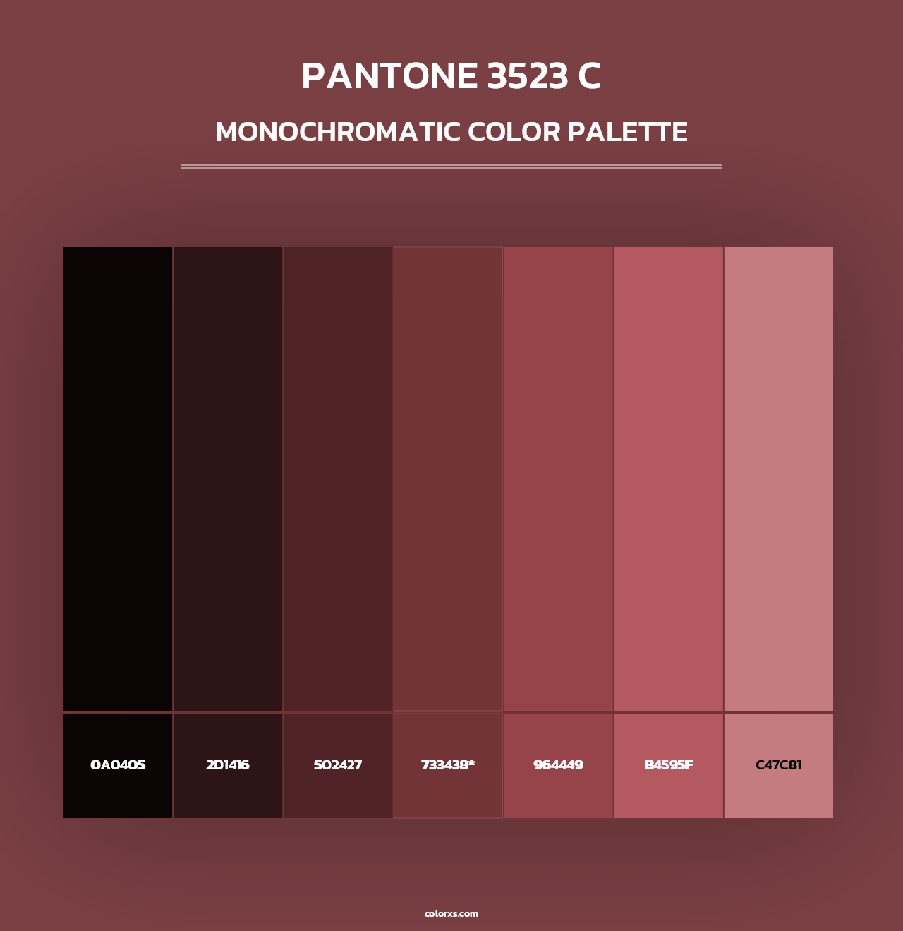 PANTONE 3523 C - Monochromatic Color Palette