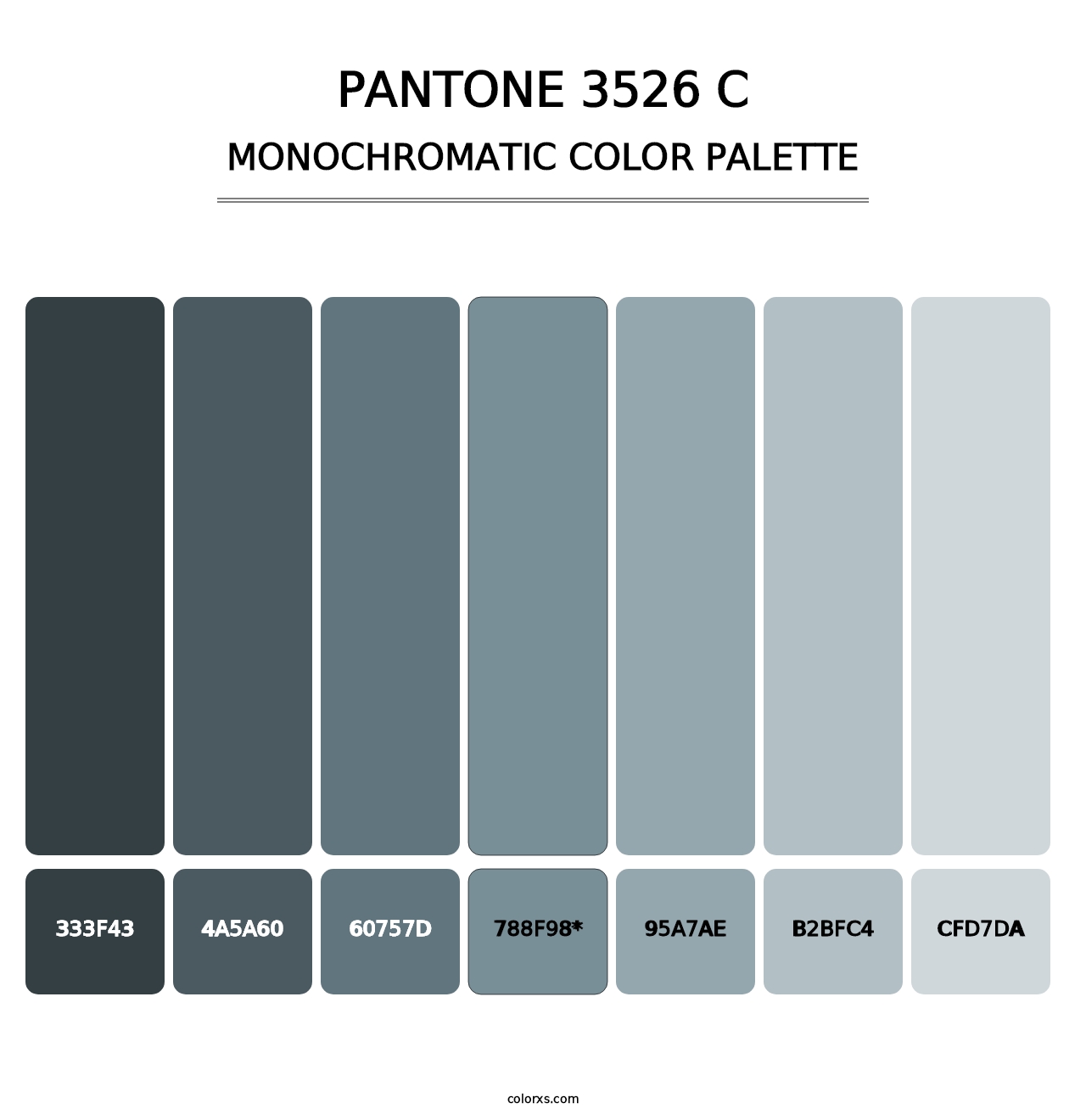 PANTONE 3526 C - Monochromatic Color Palette