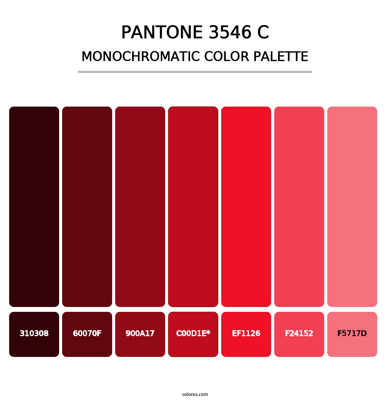 PANTONE 3546 C - Monochromatic Color Palette