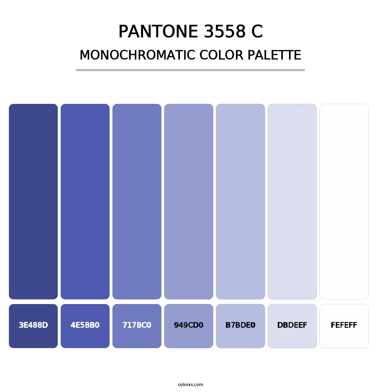 PANTONE 3558 C - Monochromatic Color Palette