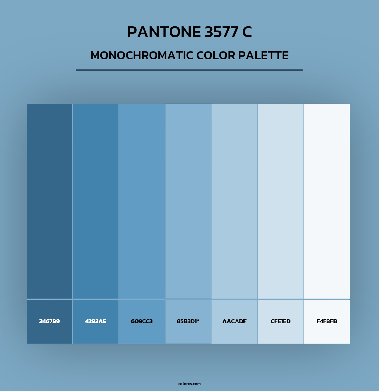 PANTONE 3577 C - Monochromatic Color Palette