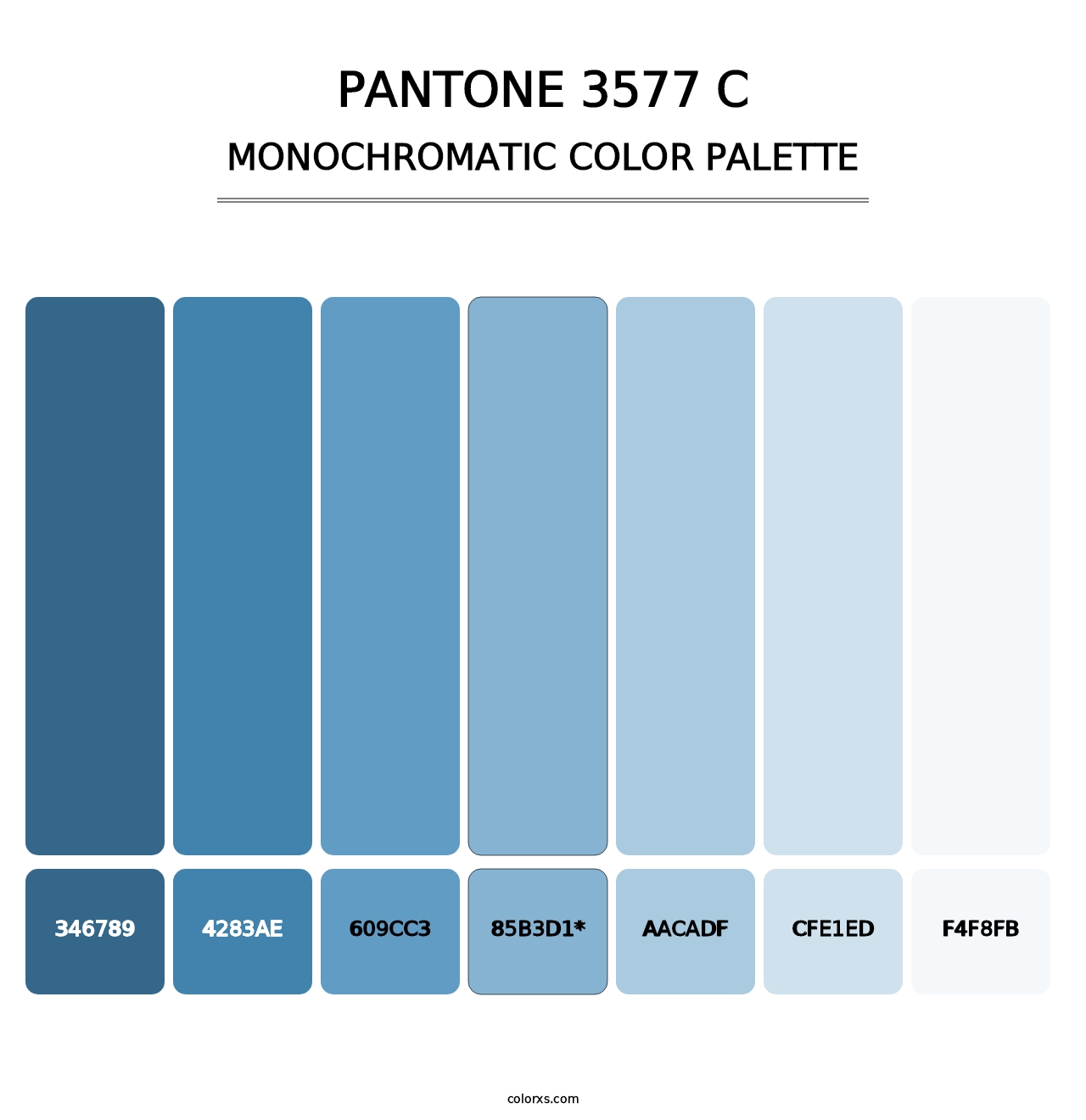 PANTONE 3577 C - Monochromatic Color Palette