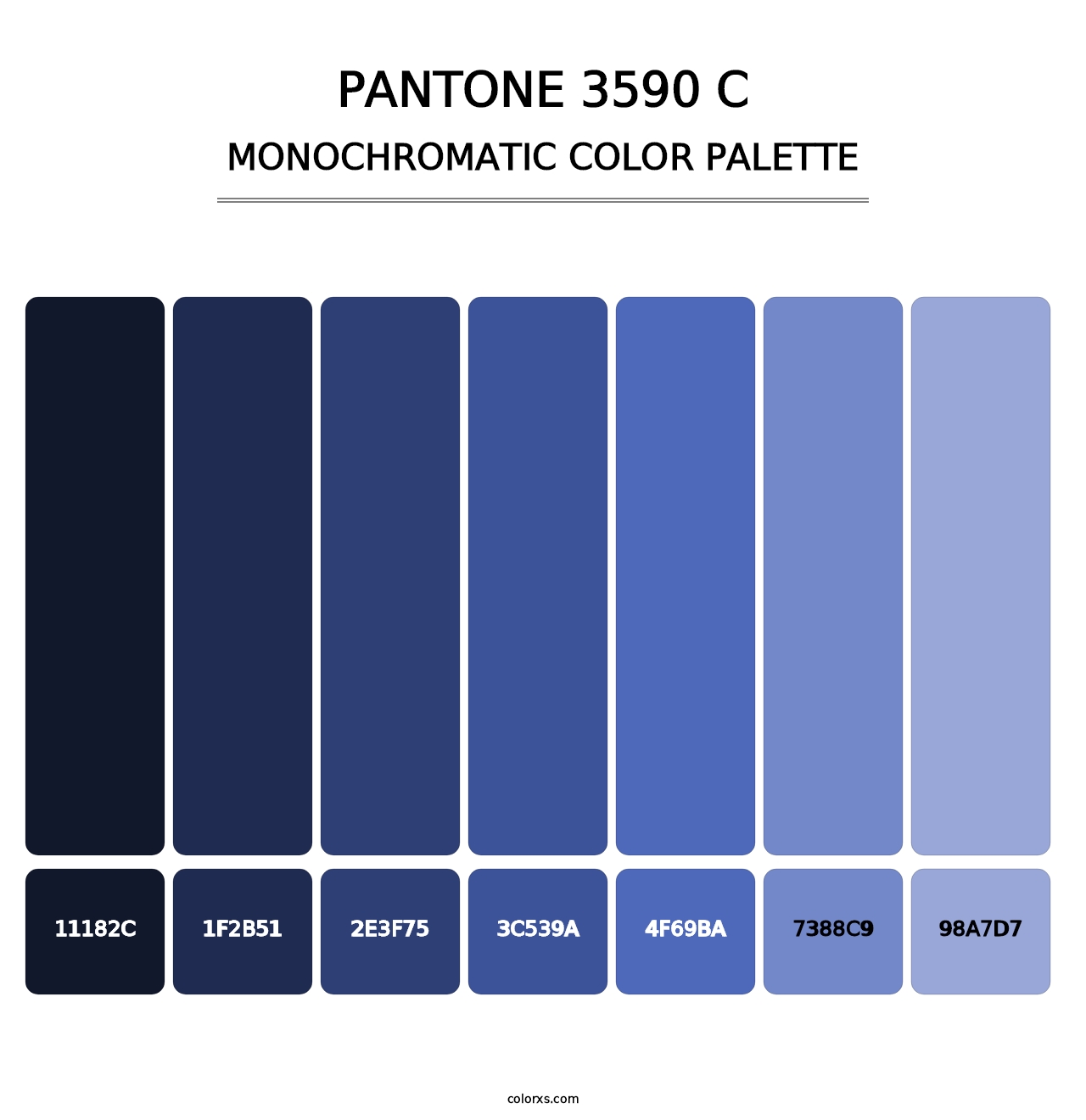 PANTONE 3590 C - Monochromatic Color Palette