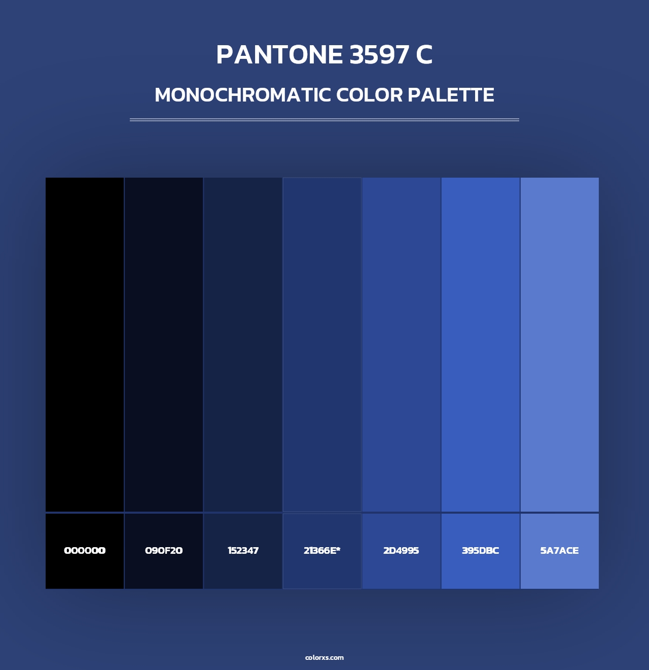 PANTONE 3597 C - Monochromatic Color Palette