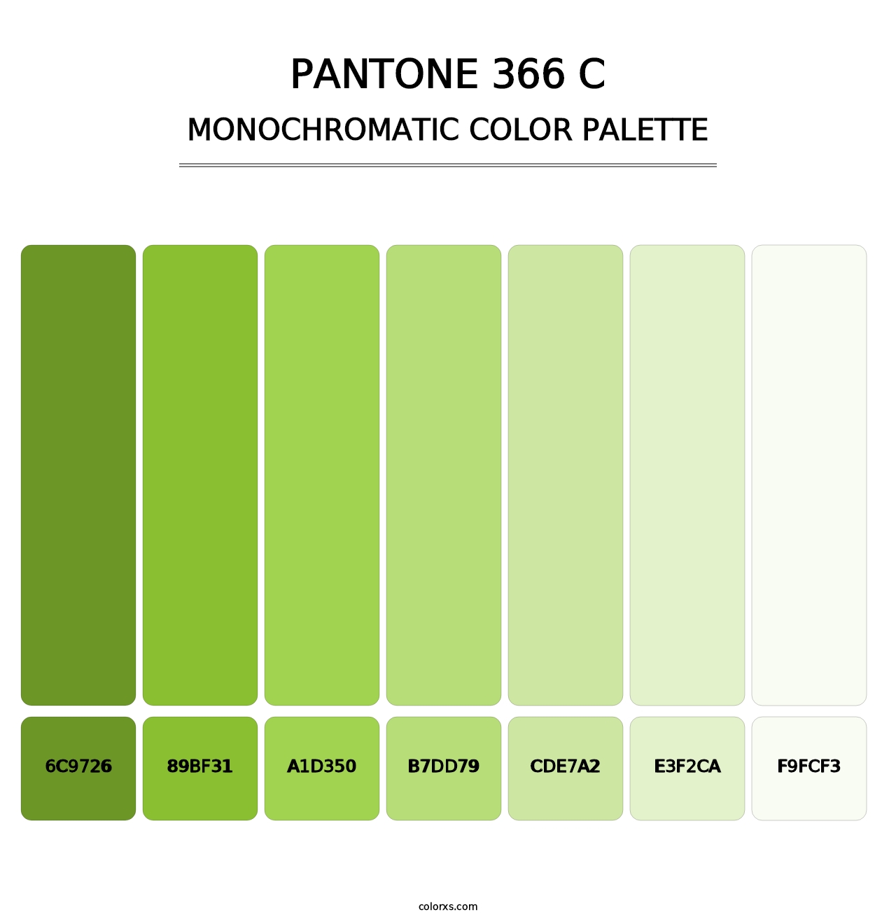 PANTONE 366 C - Monochromatic Color Palette