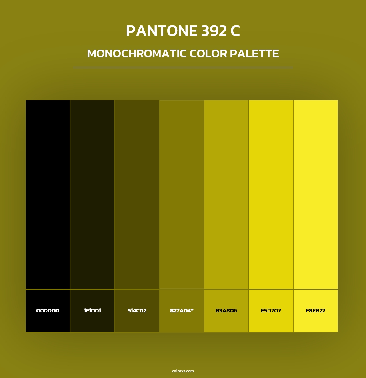 PANTONE 392 C - Monochromatic Color Palette