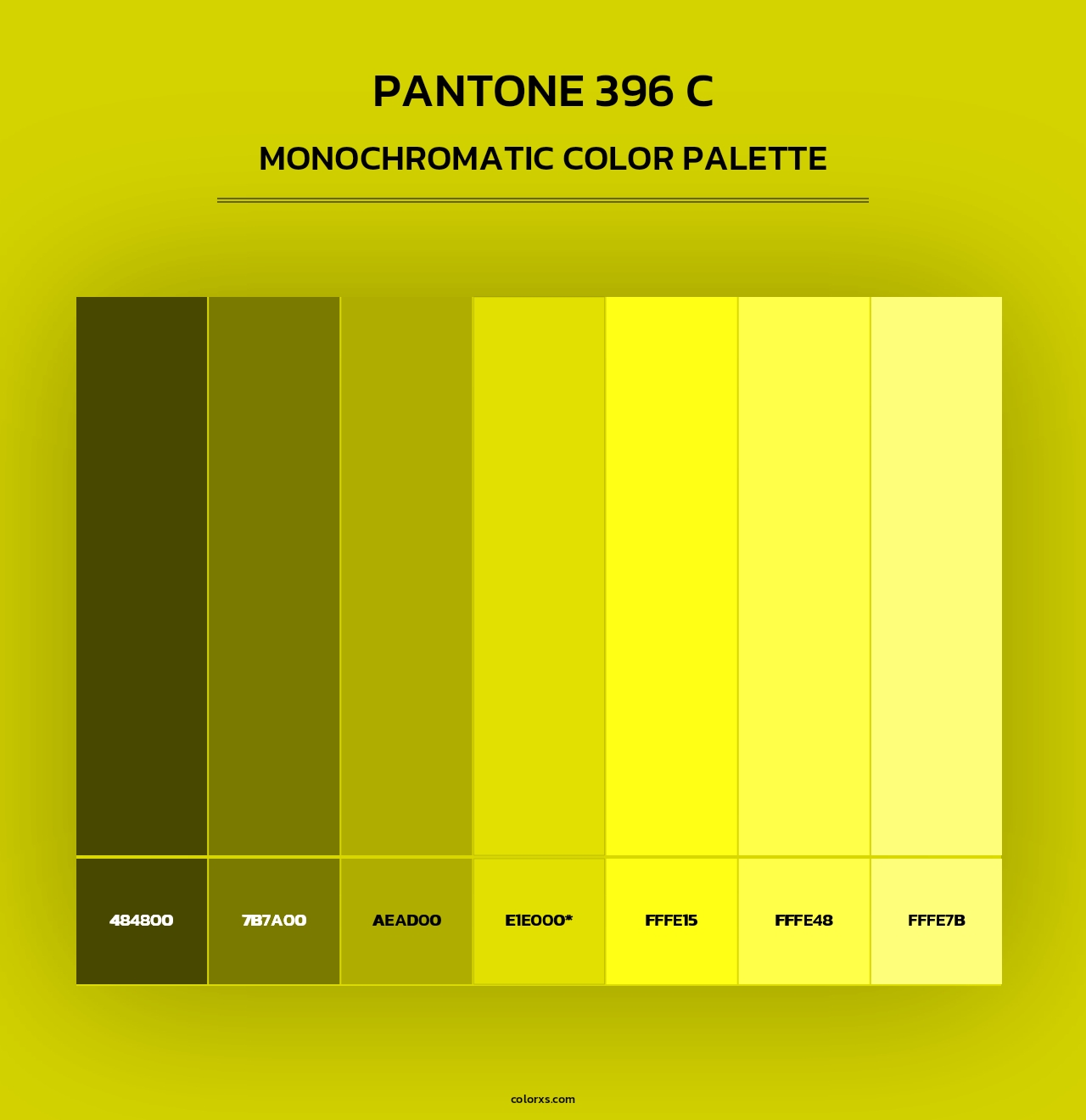 PANTONE 396 C - Monochromatic Color Palette