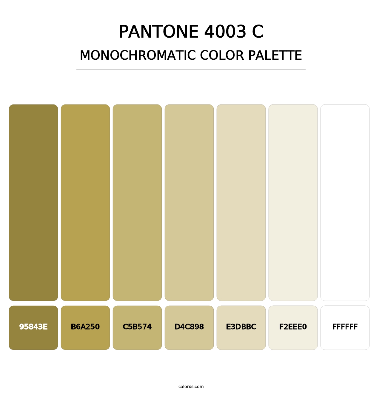 PANTONE 4003 C - Monochromatic Color Palette