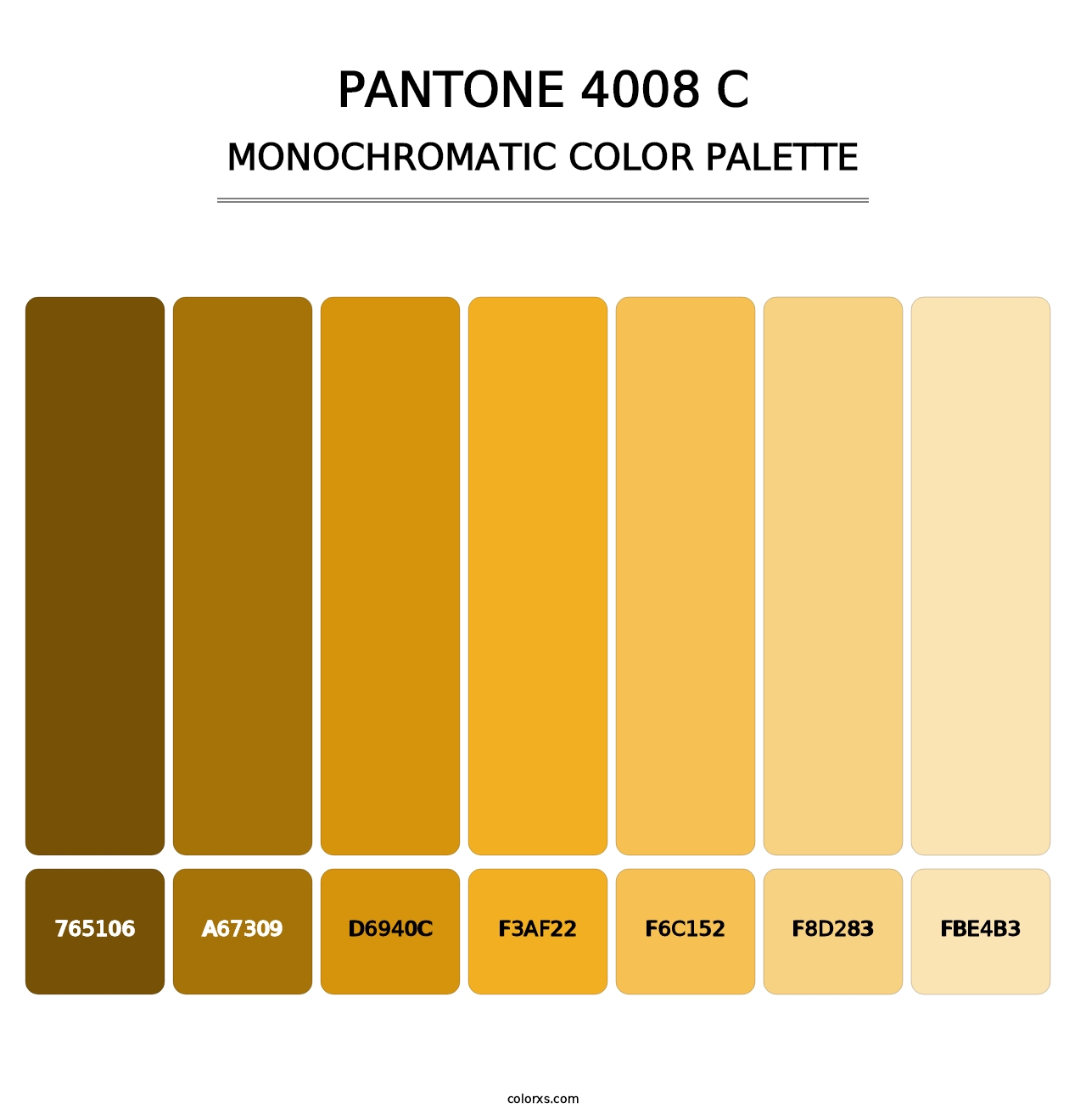 PANTONE 4008 C - Monochromatic Color Palette