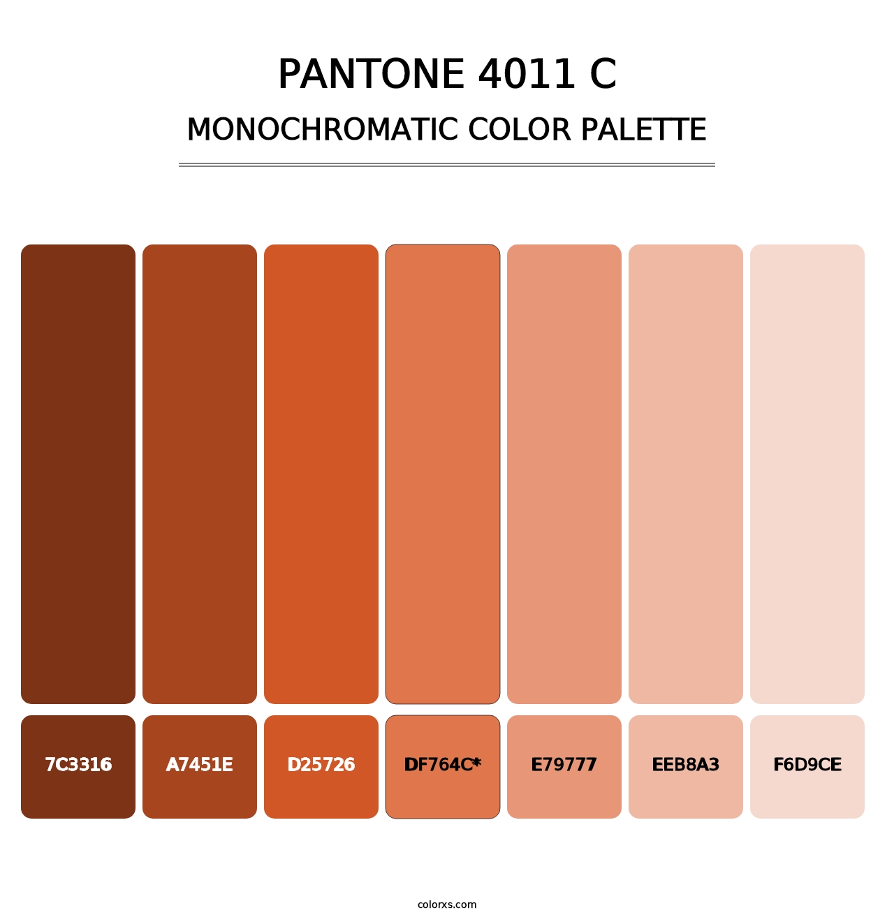 PANTONE 4011 C - Monochromatic Color Palette