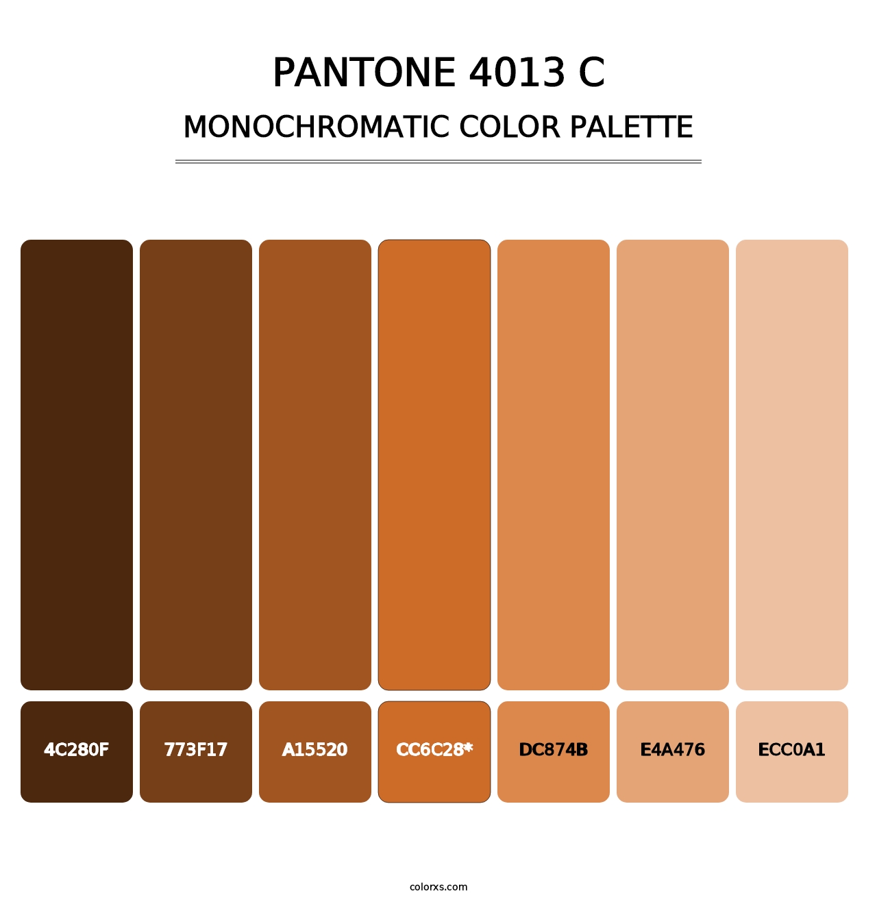 PANTONE 4013 C - Monochromatic Color Palette