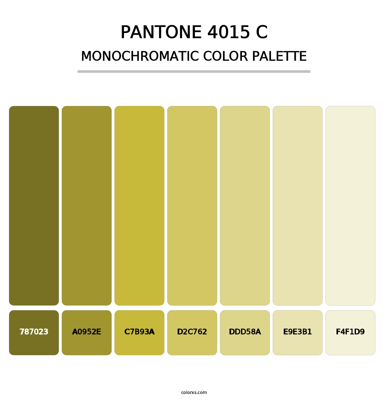 PANTONE 4015 C - Monochromatic Color Palette