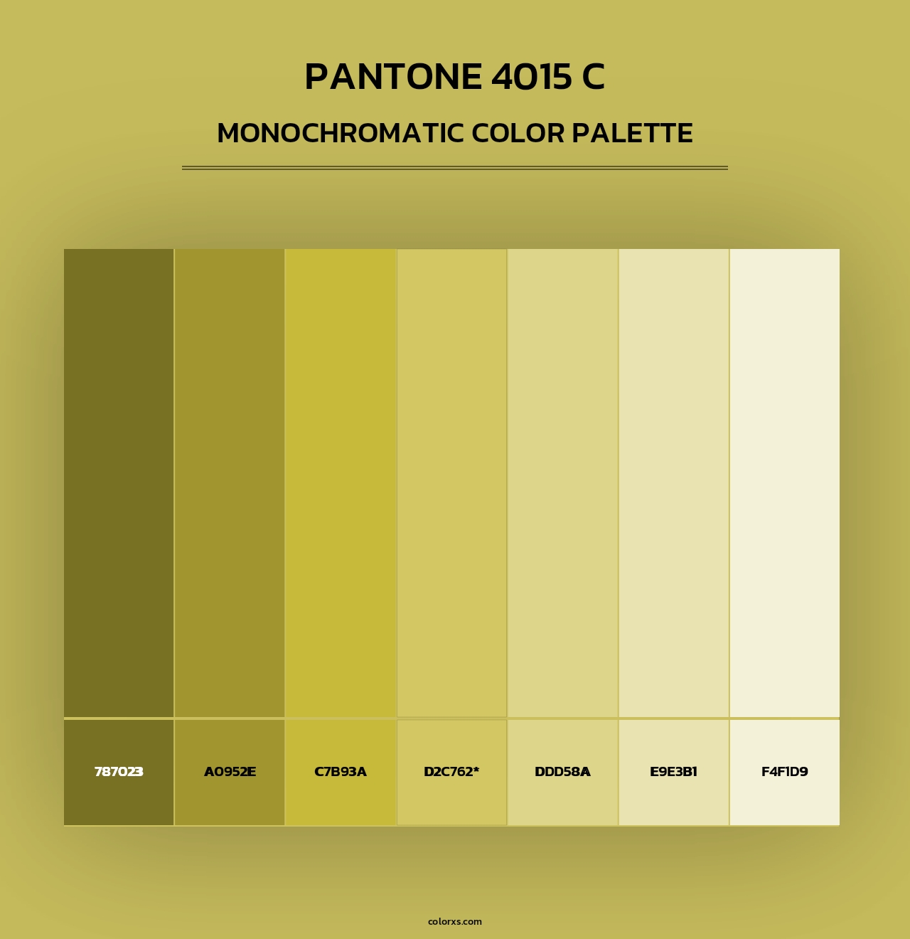 PANTONE 4015 C - Monochromatic Color Palette