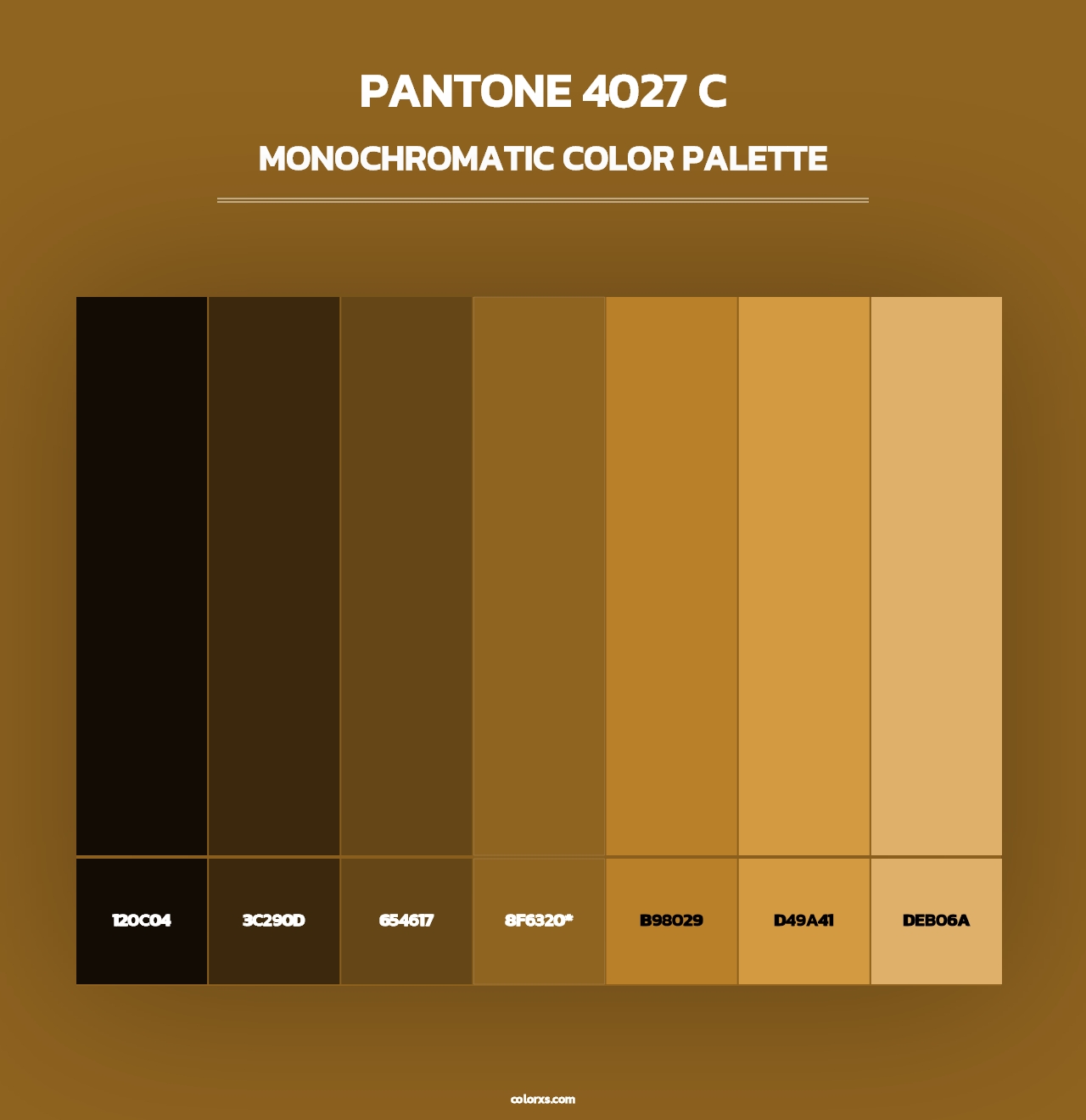 PANTONE 4027 C - Monochromatic Color Palette