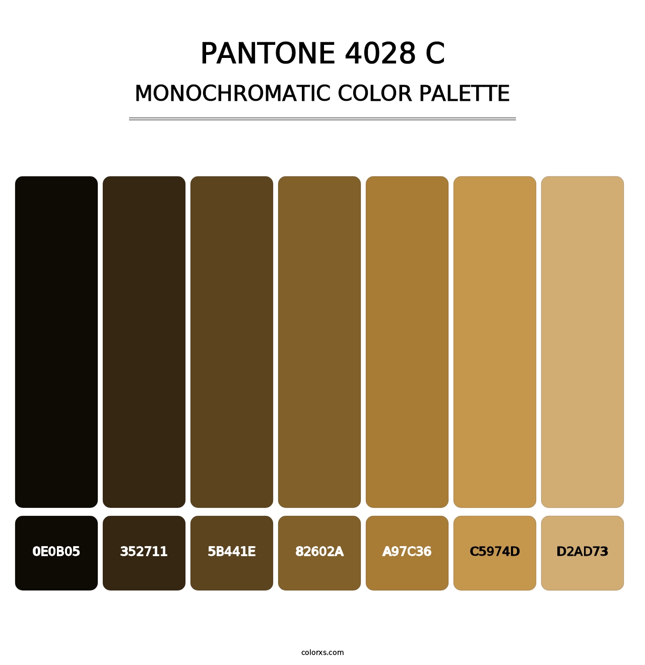 PANTONE 4028 C - Monochromatic Color Palette