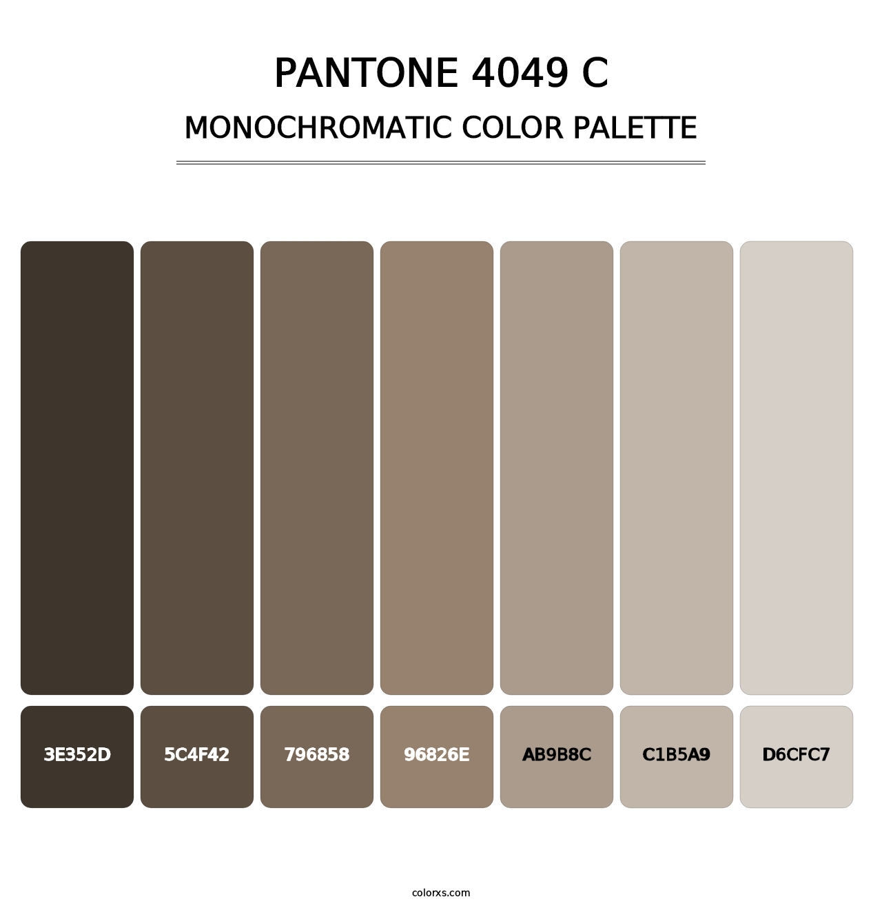 PANTONE 4049 C - Monochromatic Color Palette