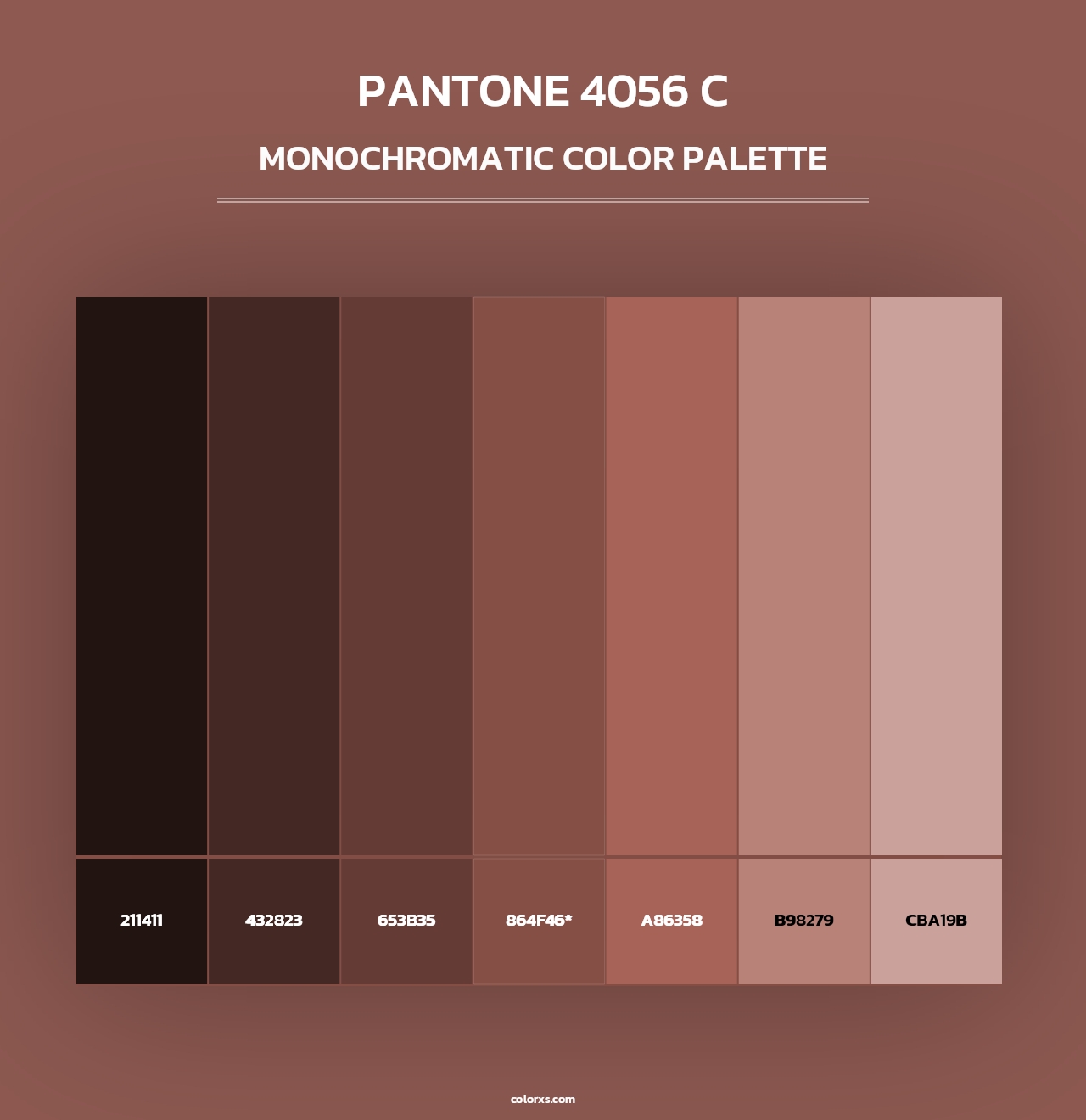 PANTONE 4056 C - Monochromatic Color Palette