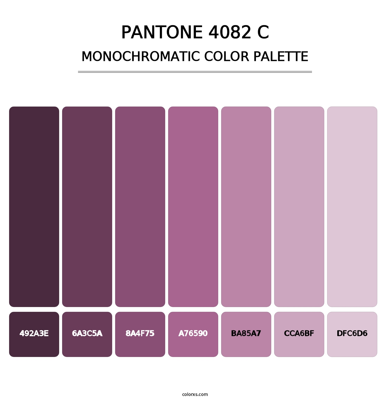 PANTONE 4082 C - Monochromatic Color Palette