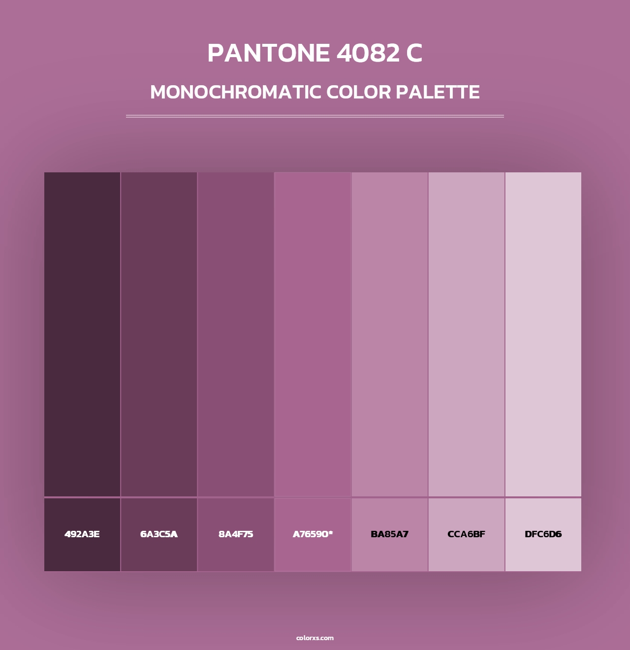 PANTONE 4082 C - Monochromatic Color Palette