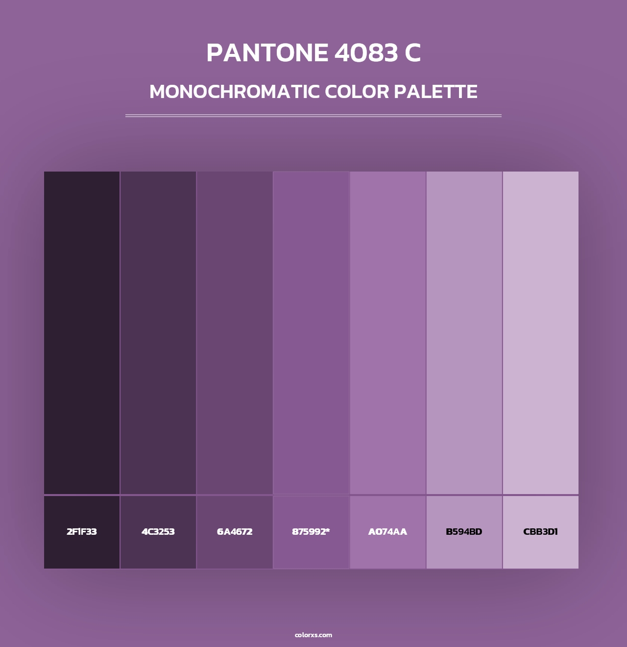 PANTONE 4083 C - Monochromatic Color Palette