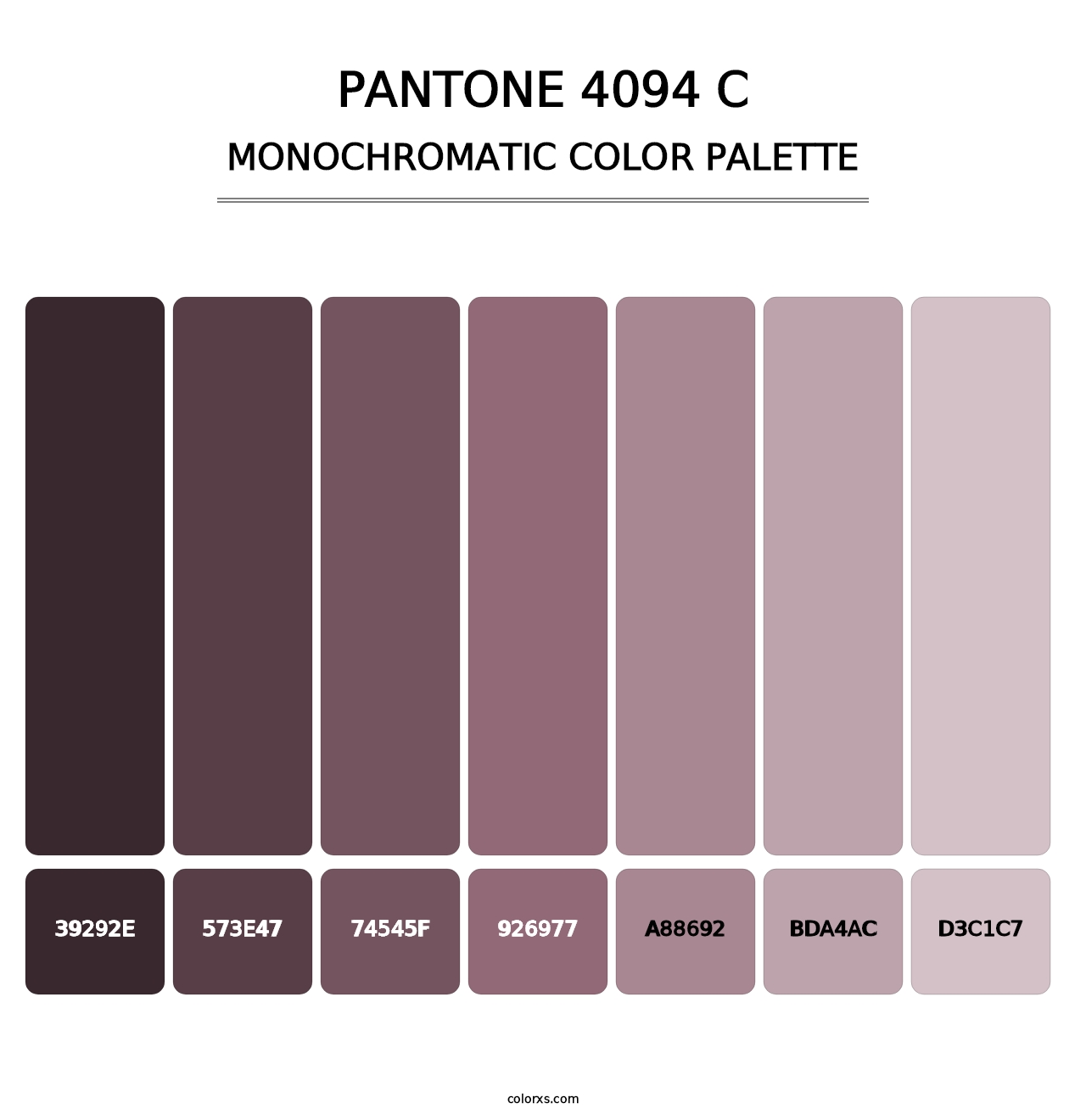PANTONE 4094 C - Monochromatic Color Palette