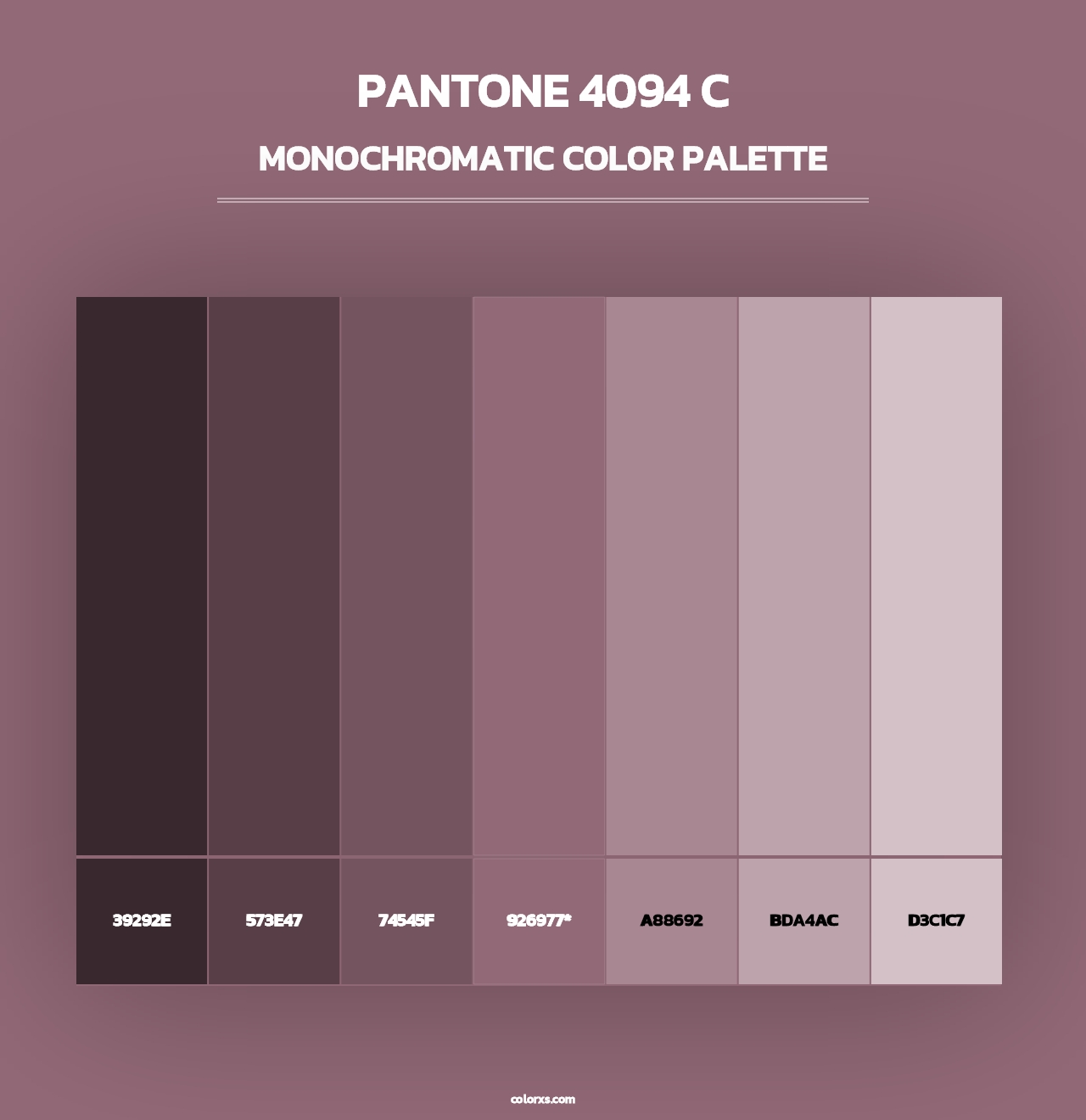 PANTONE 4094 C - Monochromatic Color Palette
