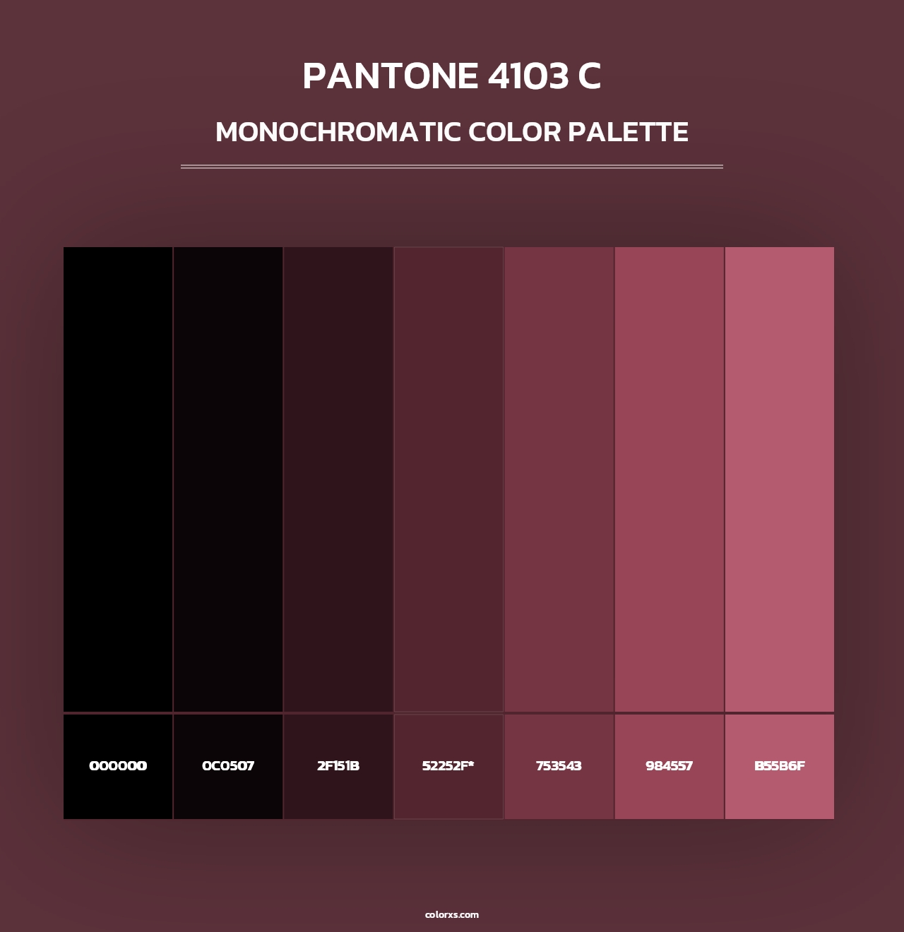PANTONE 4103 C - Monochromatic Color Palette