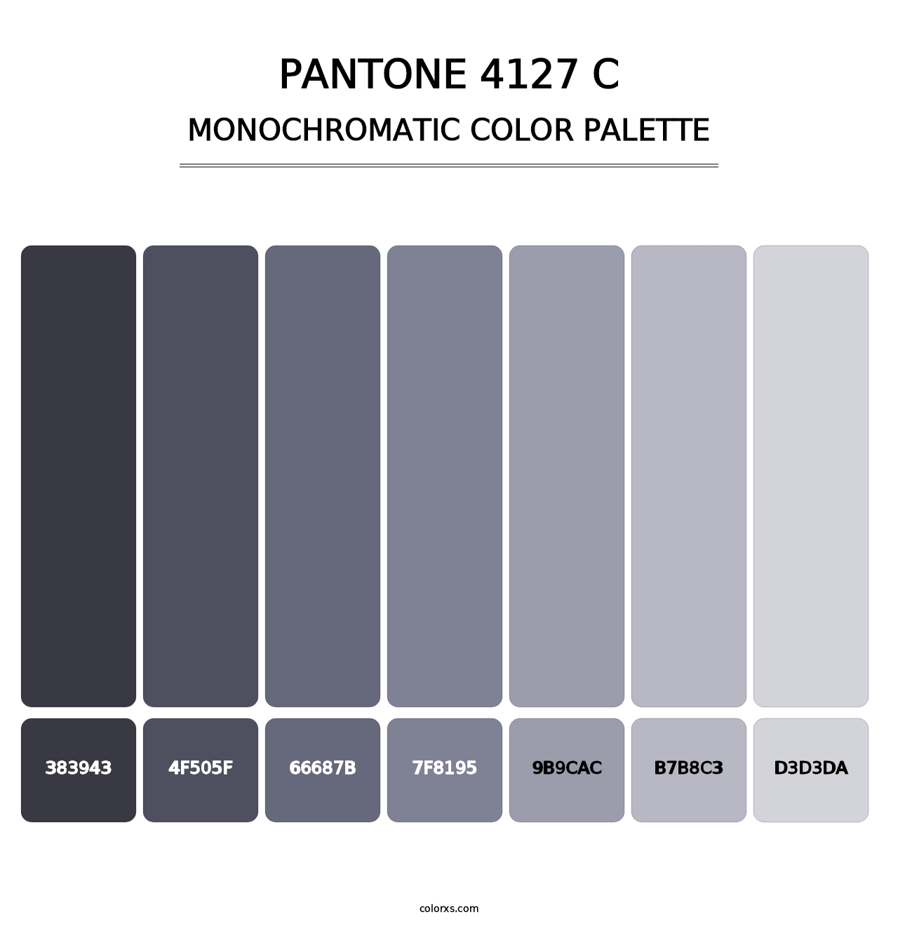 PANTONE 4127 C - Monochromatic Color Palette